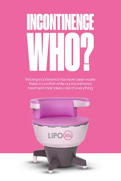 LIPO360 EMS Chair Can Help with Urinary Incontinence 2 Image of a urinary incontinence treatment seat Oxford